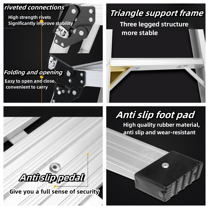 Aluminum Step Ladder Heavy Duty Foldable Platform
