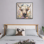 Farmhouse Highland Cow Wall Decor in Neutral Colour