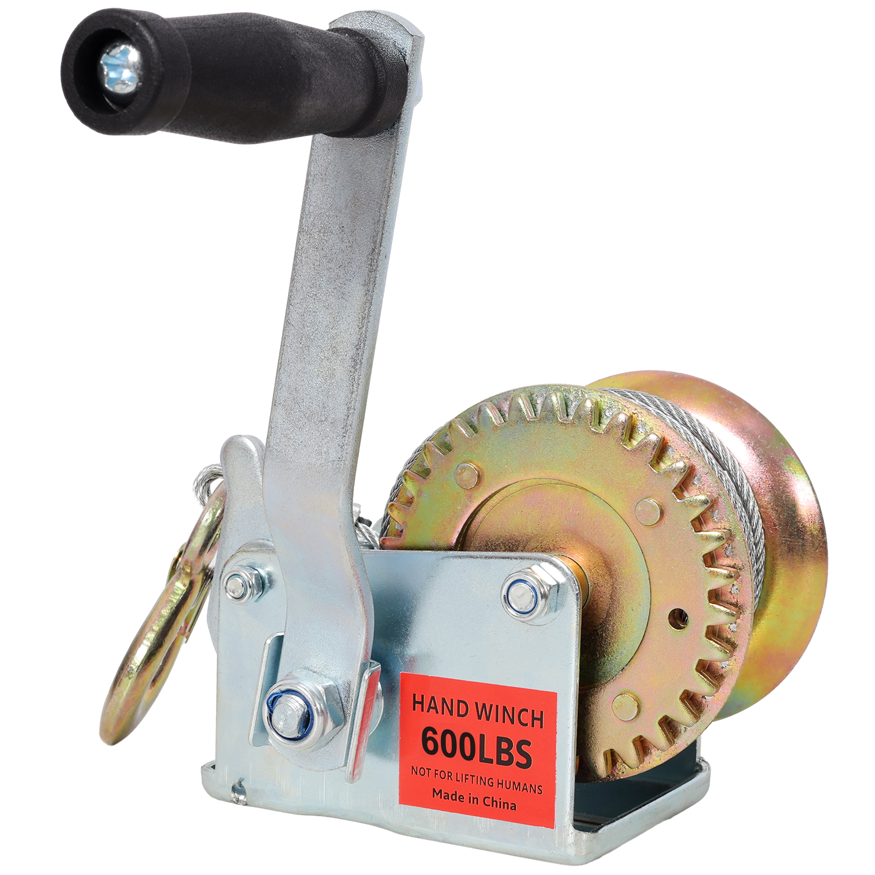 600LBS Hand Winch with 26FT Steel Cable