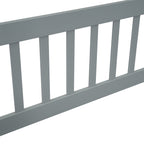 Twin Wood House-Shaped Floor Bed with Fence, Guardrails