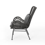 Tapscott Wicker Patio Chair with Cushions (Set of 2)