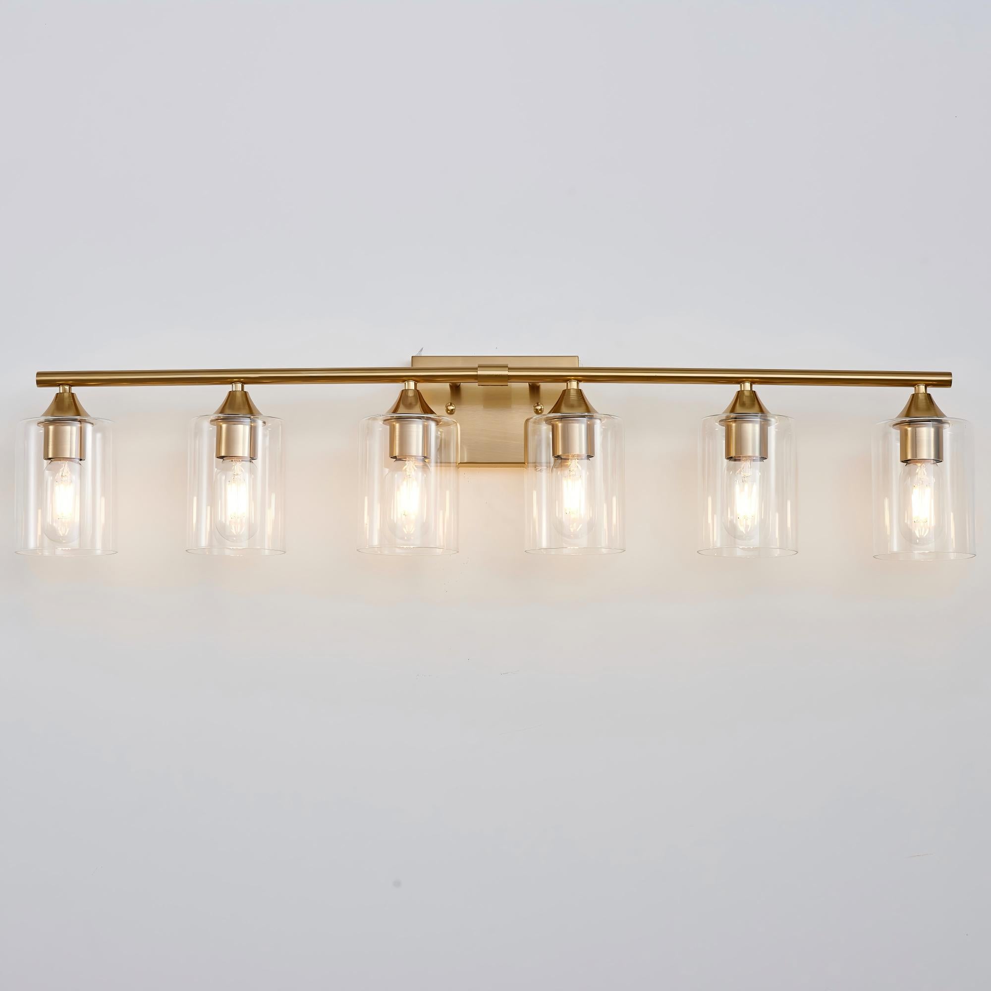 6-Light Brushed Bathroom Vanity Wall Light