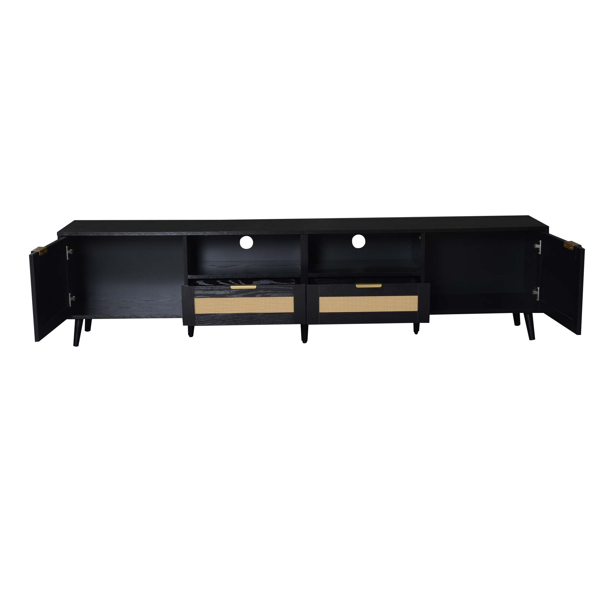 Rattan TV Stand for TVs up to 85''