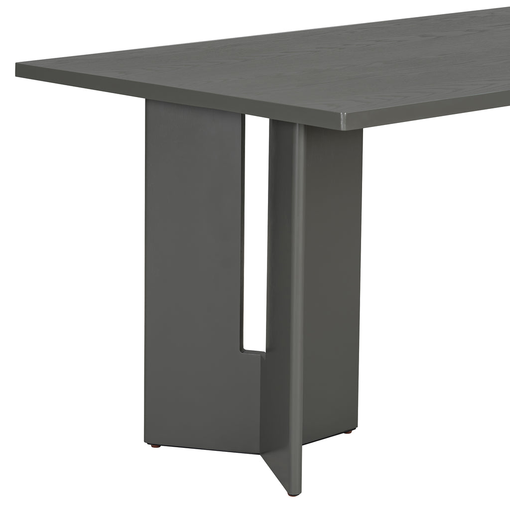 TREXM Farmhouse Wood Dining Table Set for 6