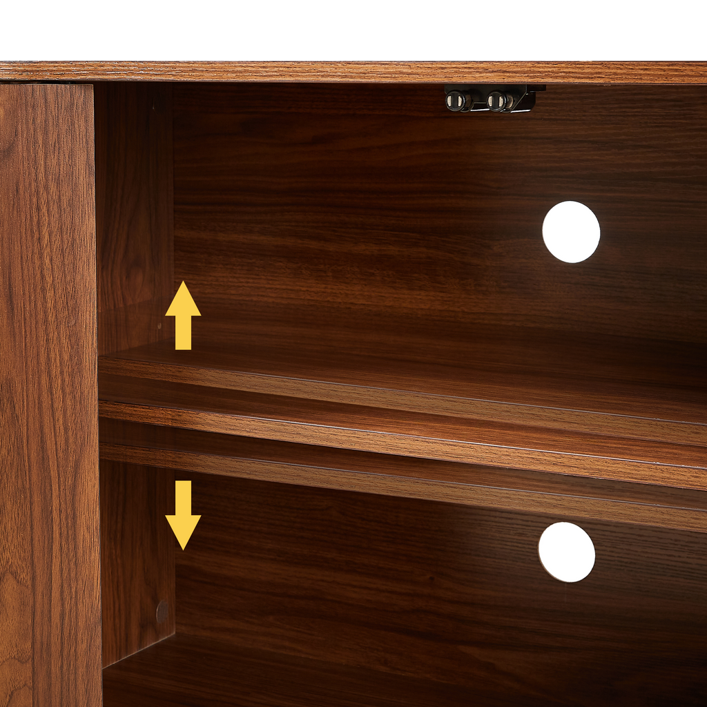 Sideboard Storage Cabinet with Wave Pattern