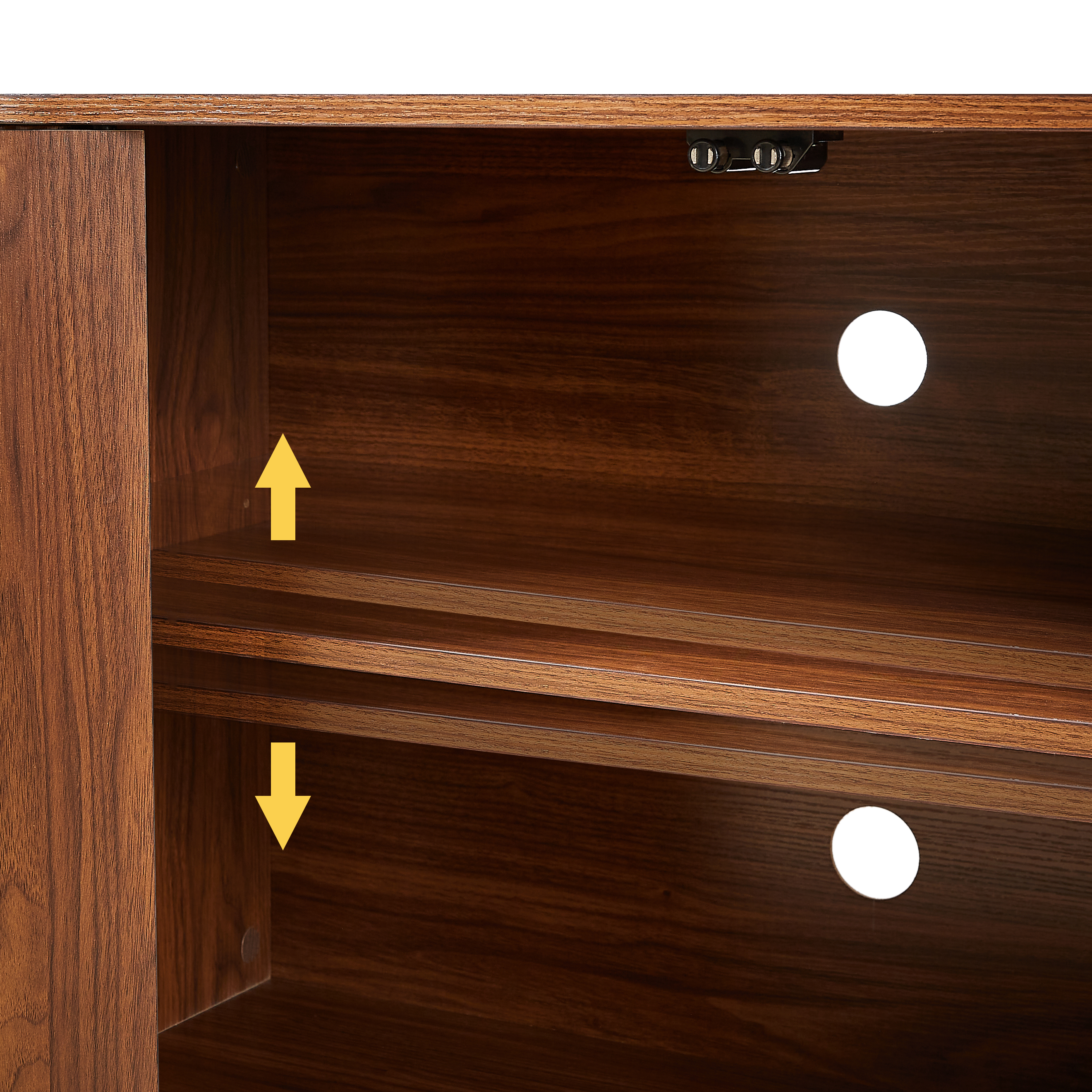 Sideboard Storage Cabinet with Wave Pattern