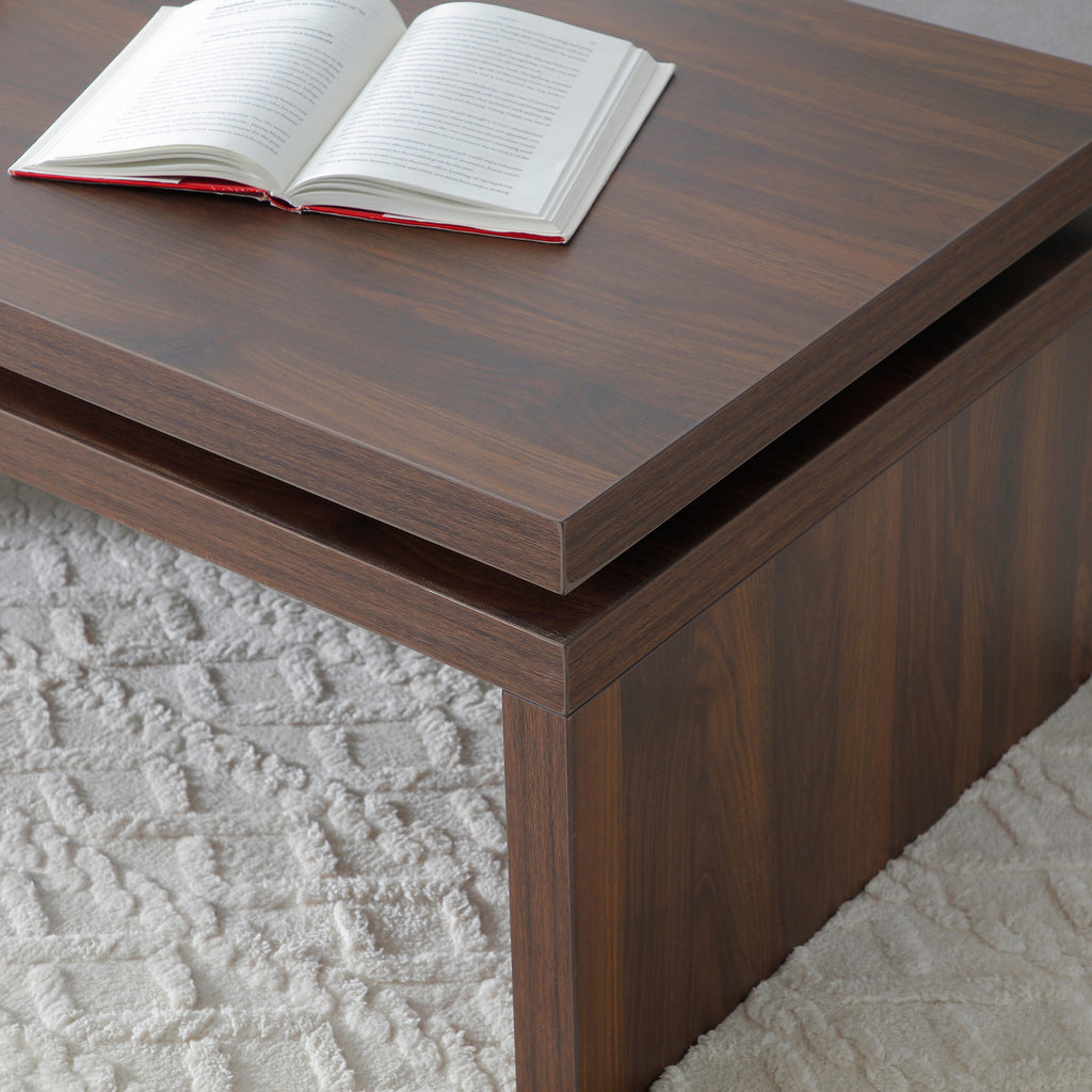 Wood Coffee Table, Mid Century Modern Farmhouse Wooden Coffee Tables for Living Room