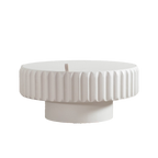 Round Fluted Storage Table with Lift-Off Lid