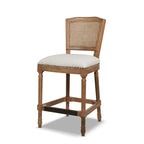 Triomphe Rattan Wicker High Back Armless Counter Bar Stool