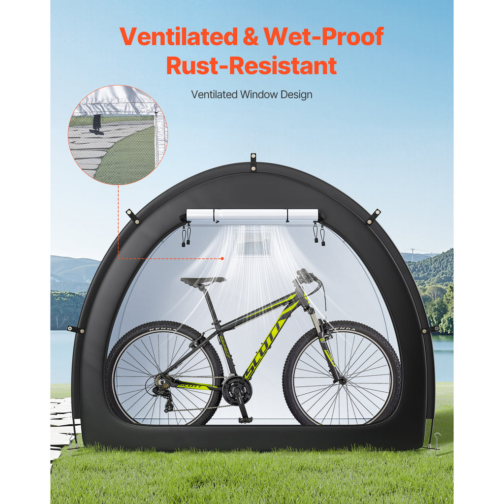 Outdoor Bike Storage Tent – Fan-Shaped & Waterproof for 4 to 5 Bikes