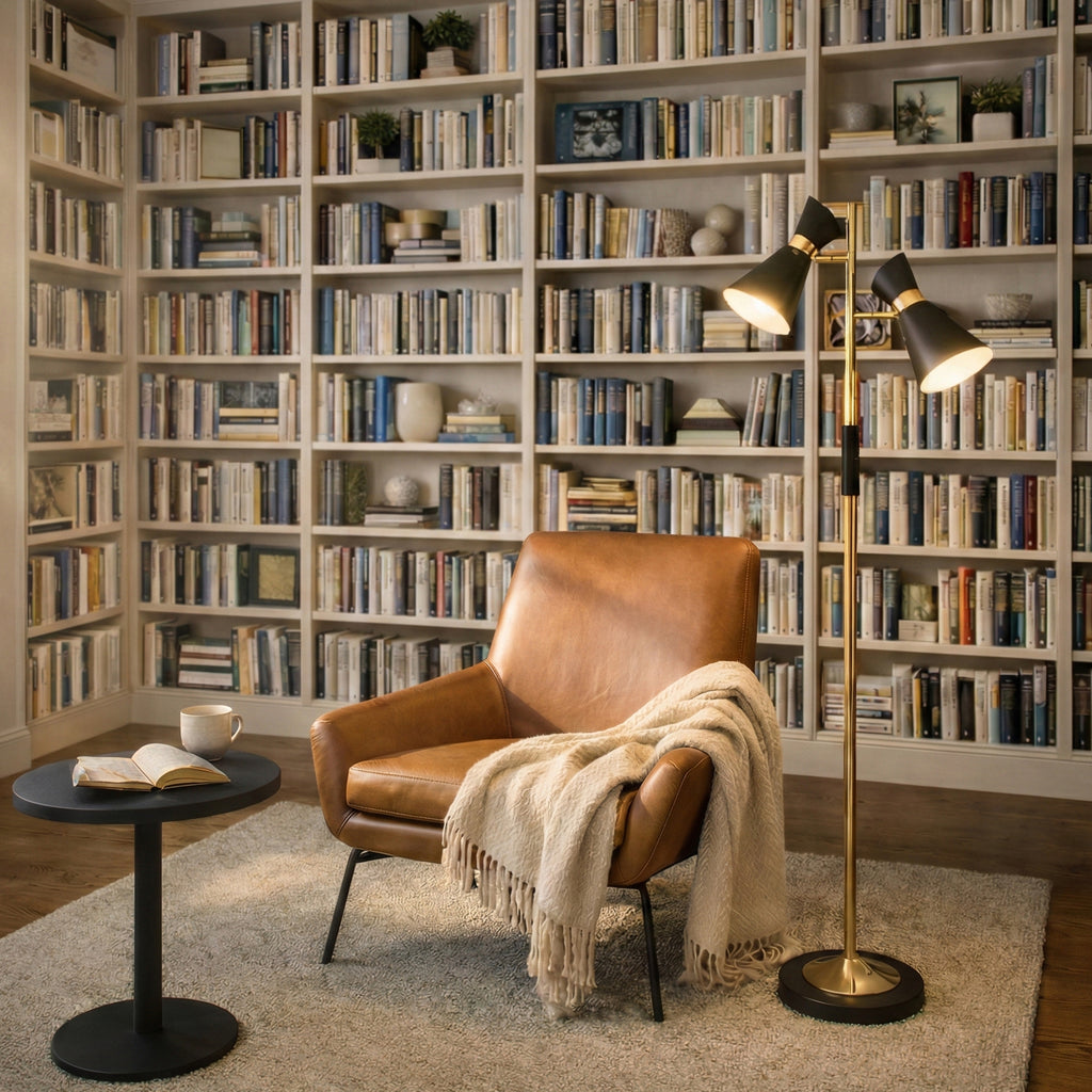 Axis Brassed Gold Floor Lamp