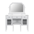 44.4" Makeup Vanity Desk with Adjustable Mirror