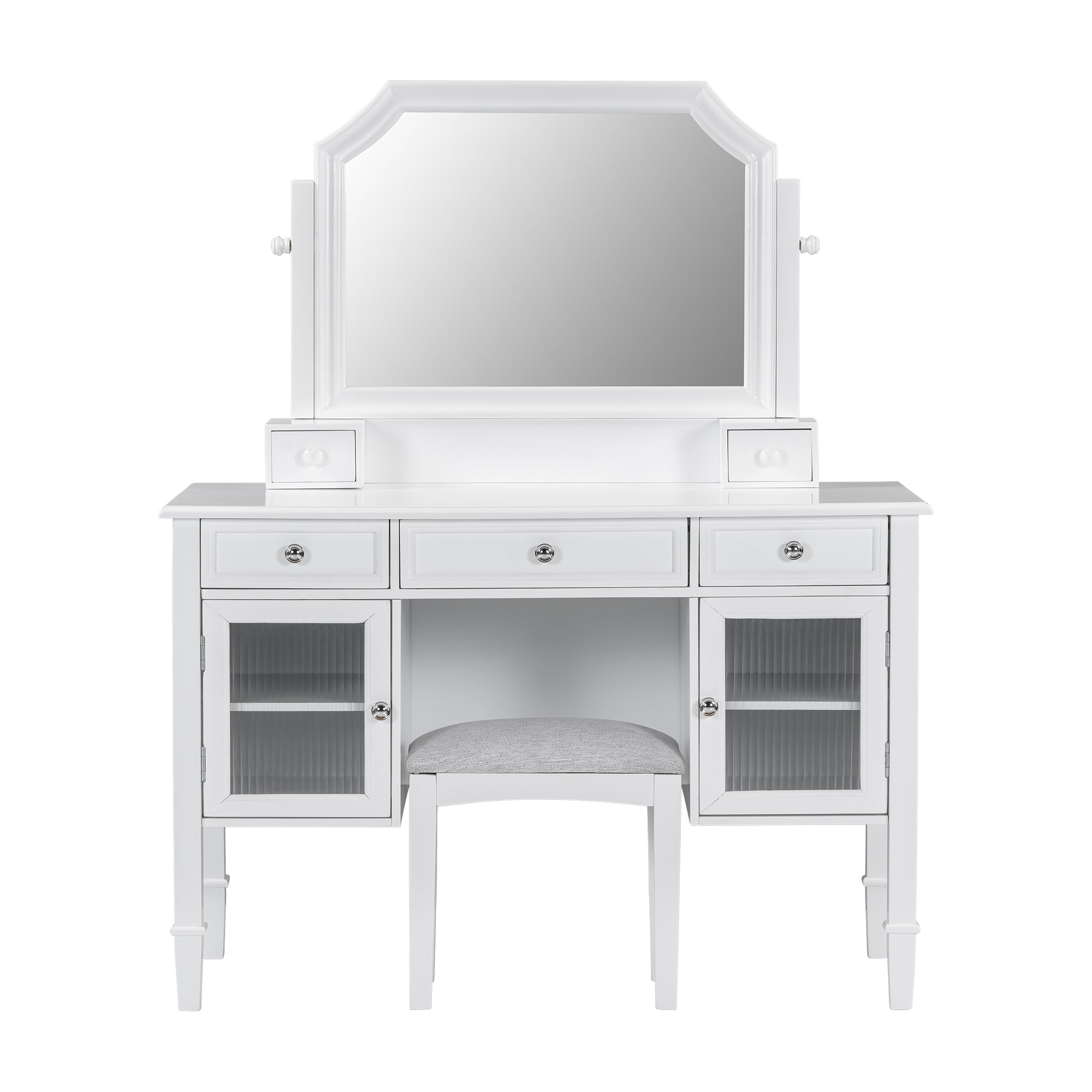 44.4" Makeup Vanity Desk with Adjustable Mirror