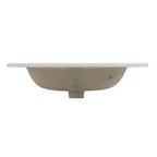 Glossy White Ceramic Integrated Bathroom Sink