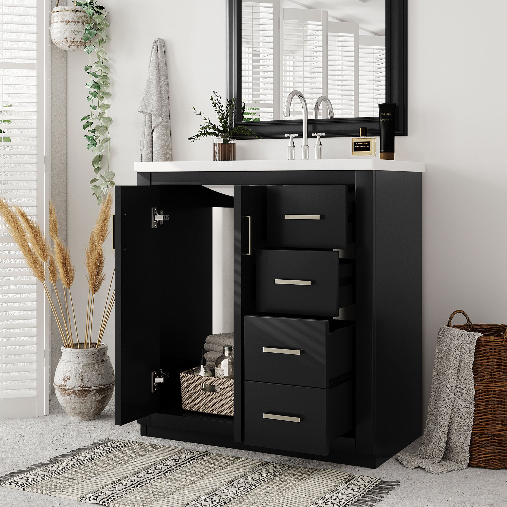 30'' Bathroom Vanity with Ceramic Sink Combo
