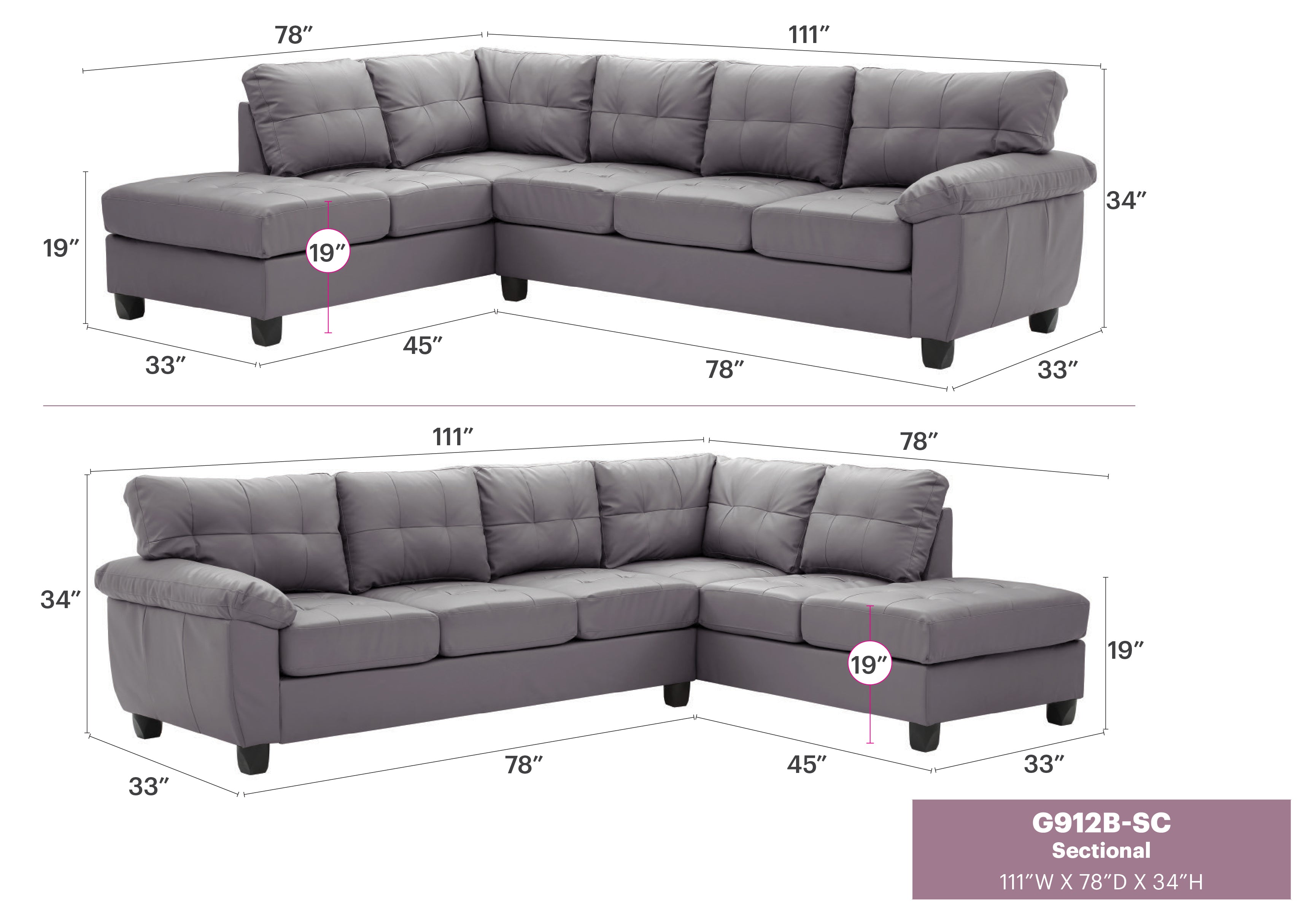 Gallant G912B-SC Sectional