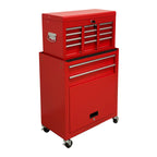 8-Drawer High-Capacity Rolling Tool Chest - Red