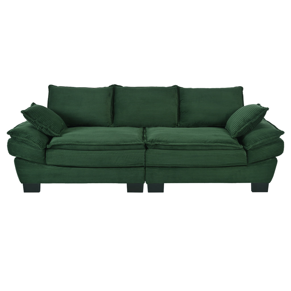 U-Style 85.4" Modern Curved Sofa