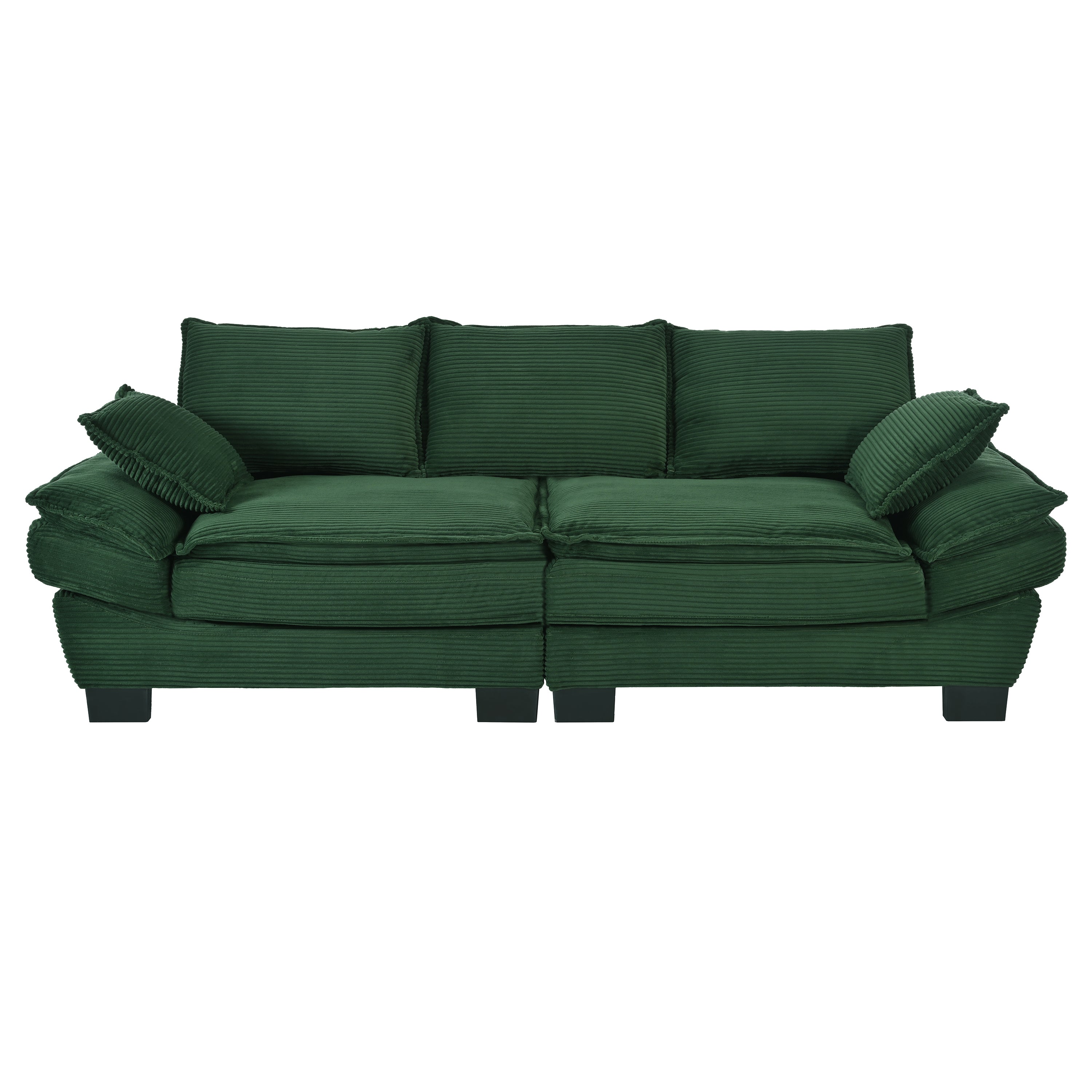 U-Style 85.4" Modern Curved Sofa