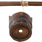 Rustic Wooden Wishing Well Planter Outdoor Home Décor