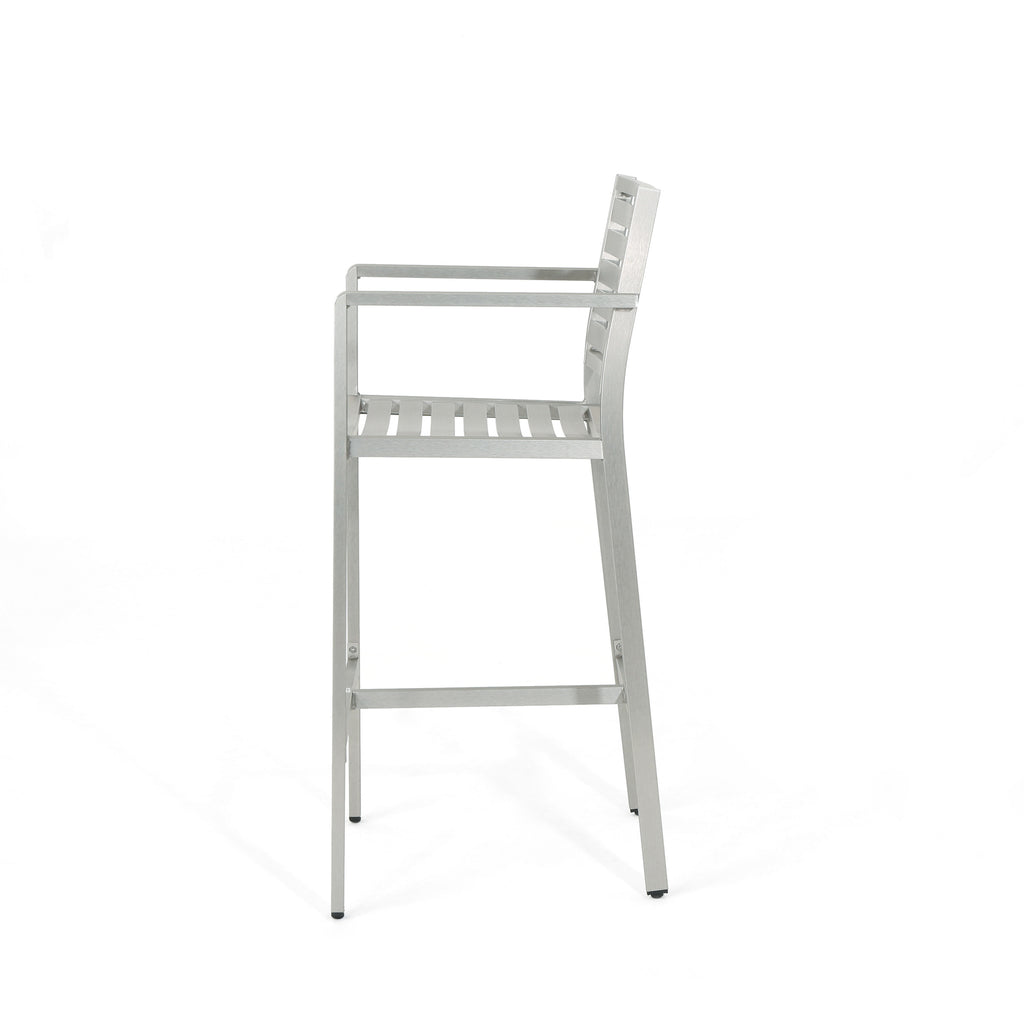 Outdoor 29.50" Barstools with Rust-Proof Aluminum Frame, Set of 2