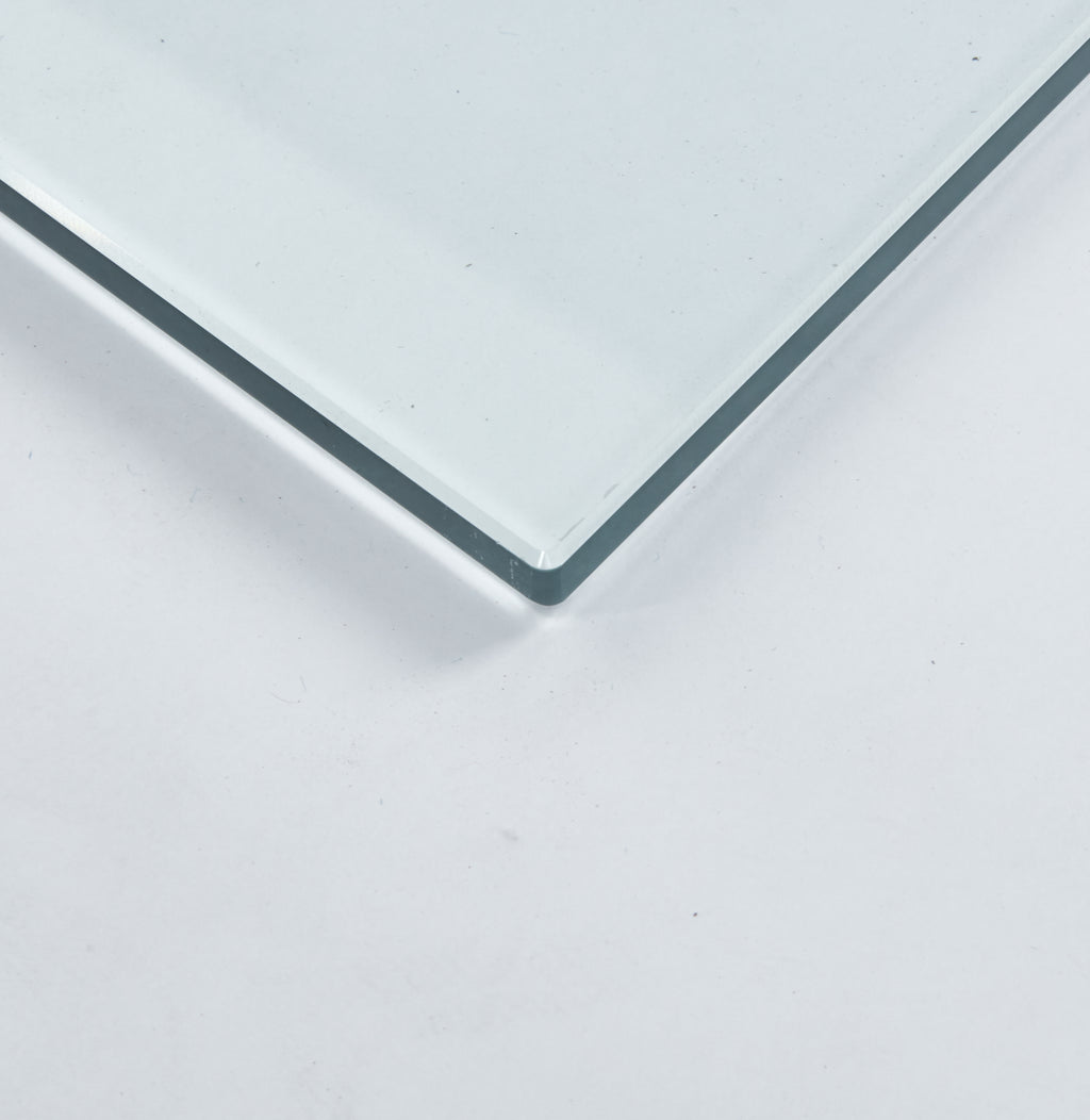 Tempered Clear Glass Top 80CM Square Dining Table