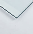 Tempered Clear Glass Top 80CM Square Dining Table