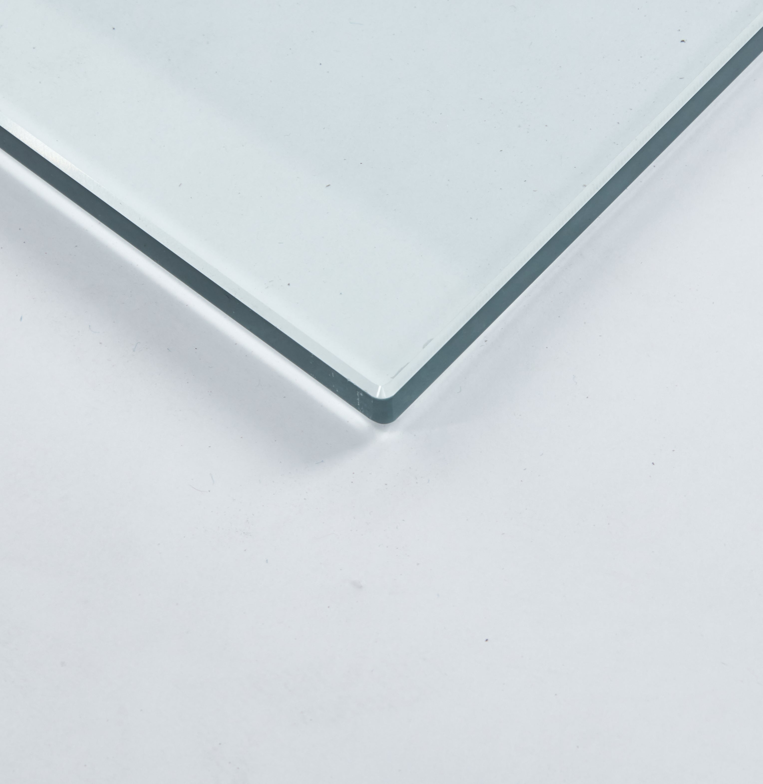 Tempered Clear Glass Top 80CM Square Dining Table