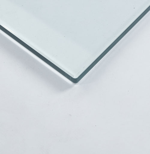 Tempered Clear Glass Top 80CM Square Dining Table