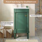 18" French Style Bathroom Cabinet with Storage