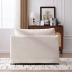 43.9" Wide Modern Upholstered Farmhouse Performance Accent Chair