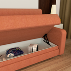 Vertical Murphy Bed with Sofa for Bedroom or Guestroom