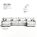 U Shaped Couch Modular Sectional Sofa