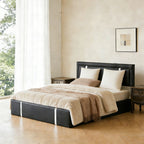 Full Size Lift Up Storage Bed Frame with LED Headboard