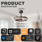 20.5" Rustic Ceiling Fan with Remote Control