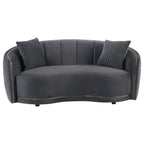 Lorraine Dark Upholstered Loveseat