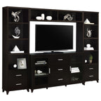 Barnaby Cappuccino 4-Piece Rectangular Entertainment Center