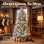Pre-lit Flocked Christmas Tree