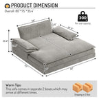 Modern Oversized Double Chaise Lounge Chair