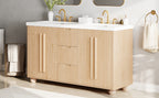 59.1" Double Sink Bathroom Vanity with Resin Sinks