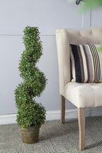 7.5x7.5x35" 3 Foot Tall Artificial Spiral Boxwood Tree
