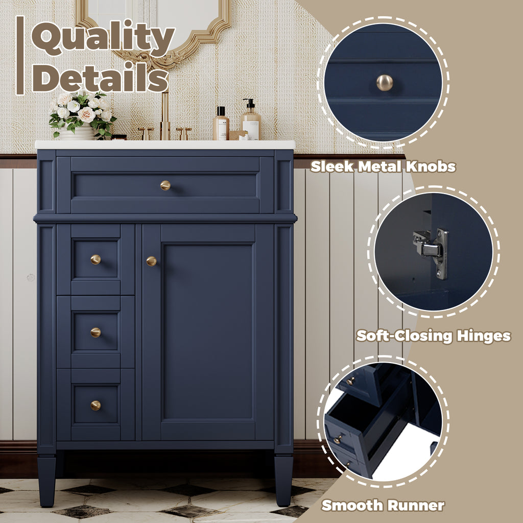 24'' Bathroom Vanity with Top Sink