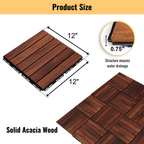 Acacia Wood Interlocking Deck Tiles