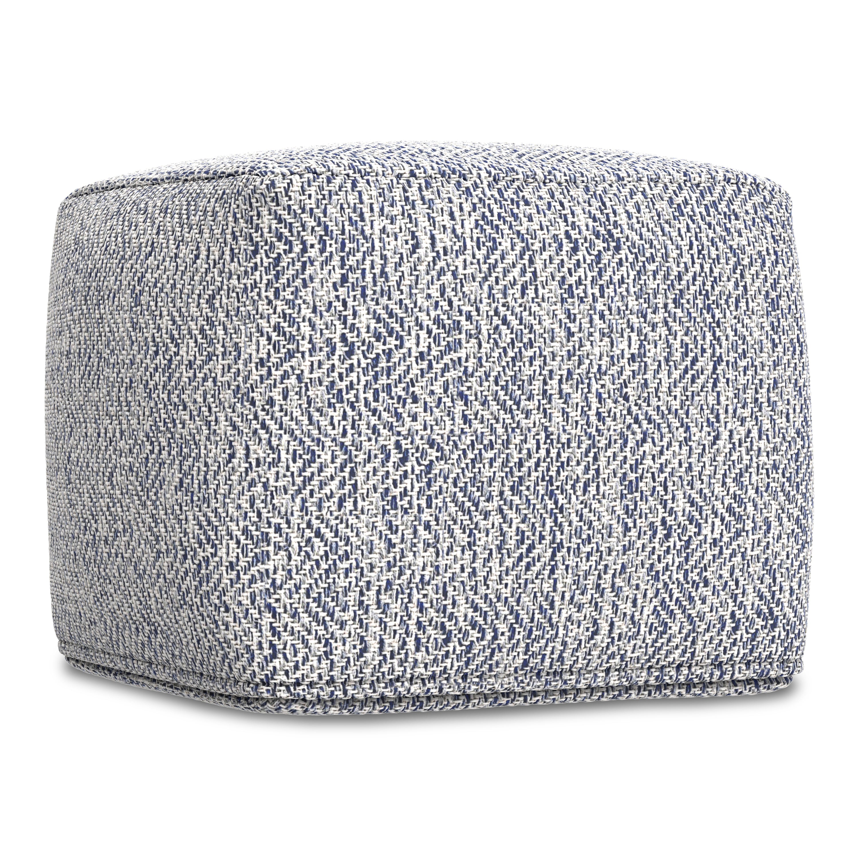Nate 18 Inch Square Pouf