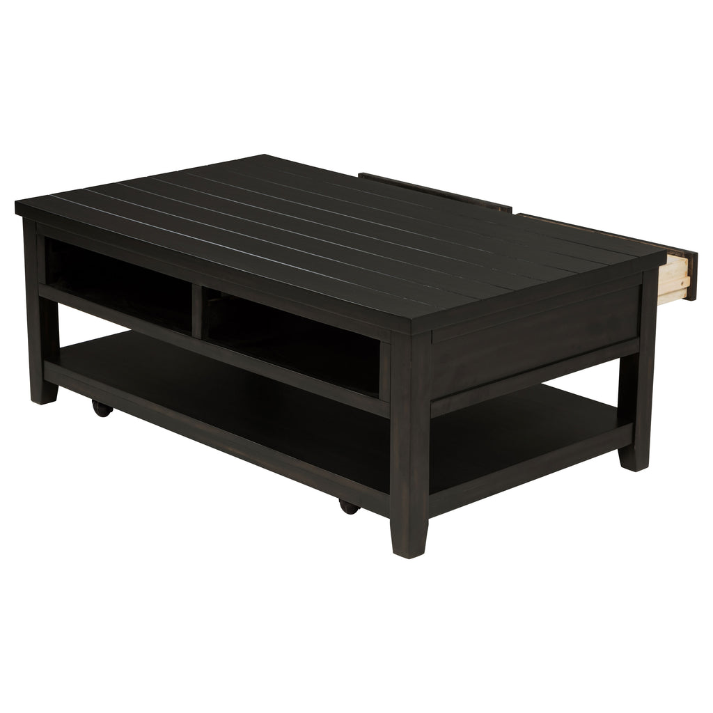 Sutter Distressed Java 2-Drawer Rectangular Coffee Table