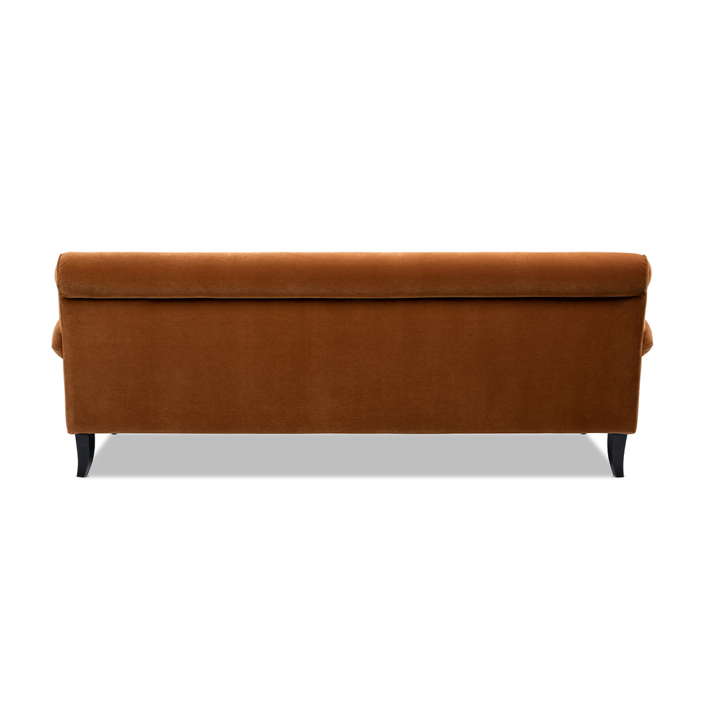 Alana Lawson Three-Cushion Tight Back Sofa, Burnt