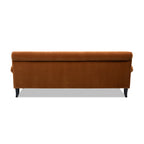 Alana Lawson Three-Cushion Tight Back Sofa, Burnt