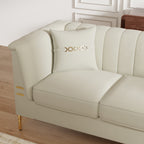Modern Velvet 3-Seater Chesterfield Sofa
