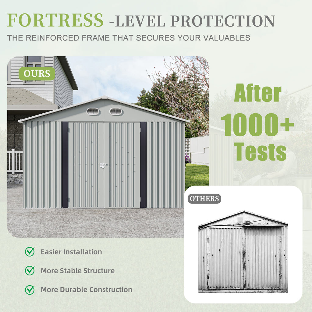 10x12 FT Outdoor Metal Storage Shed