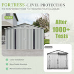 10x12 FT Outdoor Metal Storage Shed